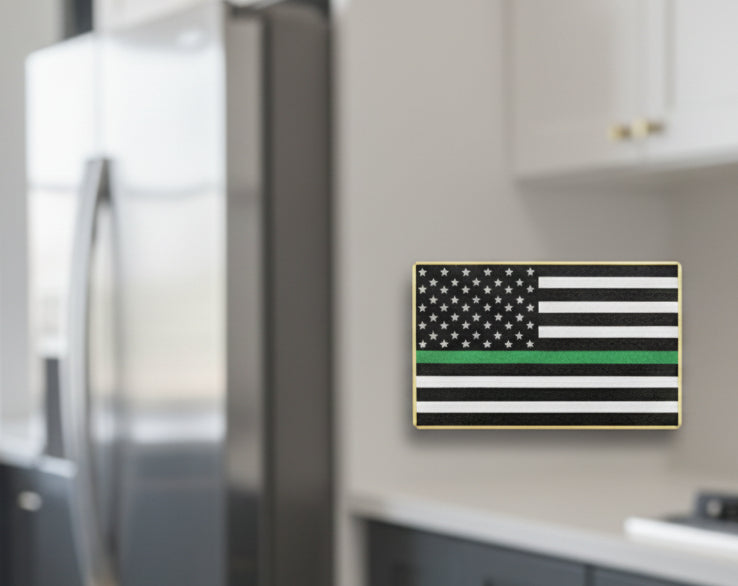 Patriotic US Flag Magnet | Thin Blue Red Line Support Magnet