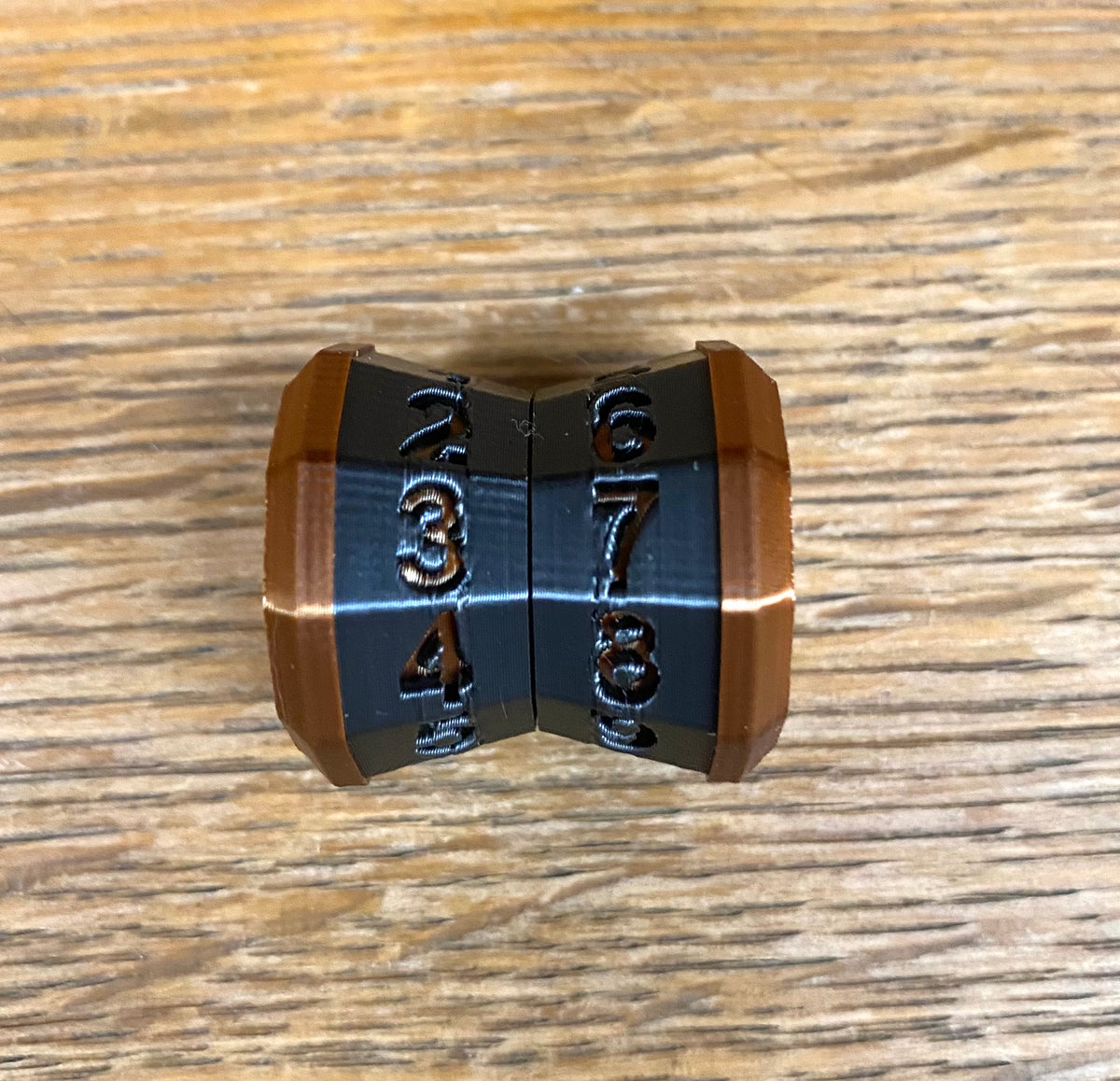 D100 MTG Life Counter Metallic Black Middle Dial| 3D Printed Magic the Gathering