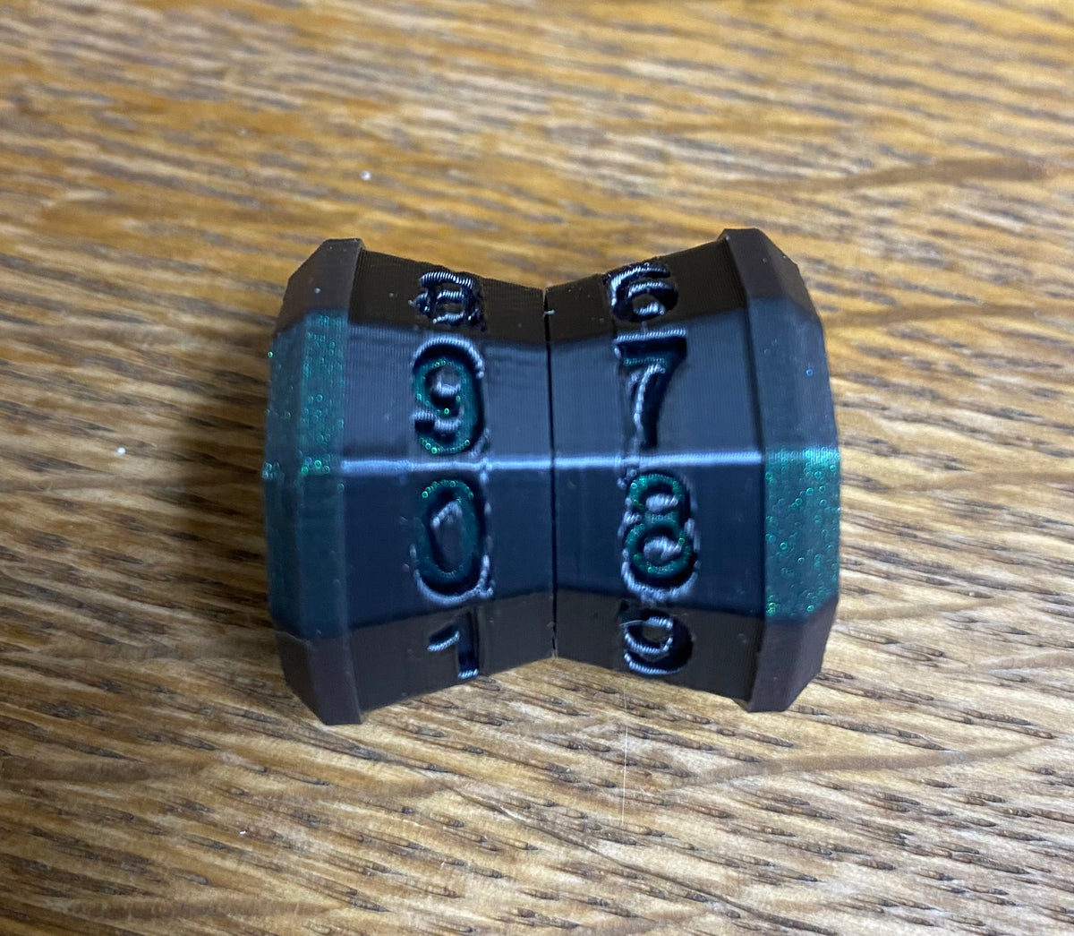 D100 MTG Life Counter Metallic Black Middle Dial| 3D Printed Magic the Gathering