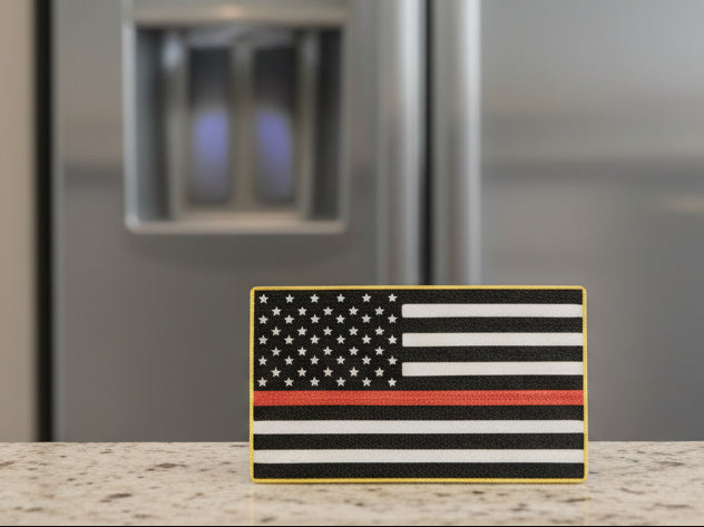Patriotic US Flag Magnet | Thin Blue Red Line Support Magnet