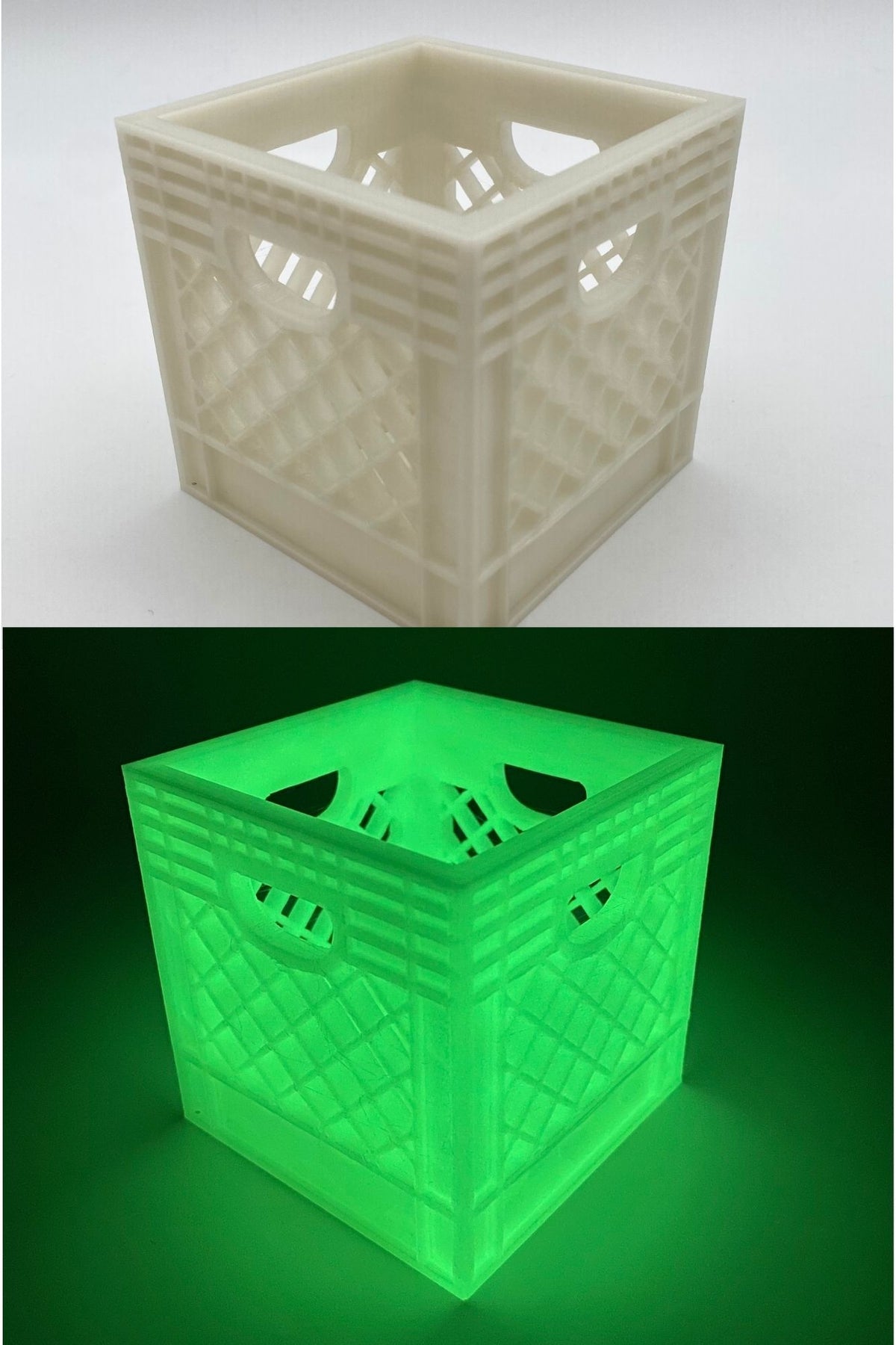 Mini Crate 3x3x3 Storage Box | 3D Printed Compact Desk Organizer