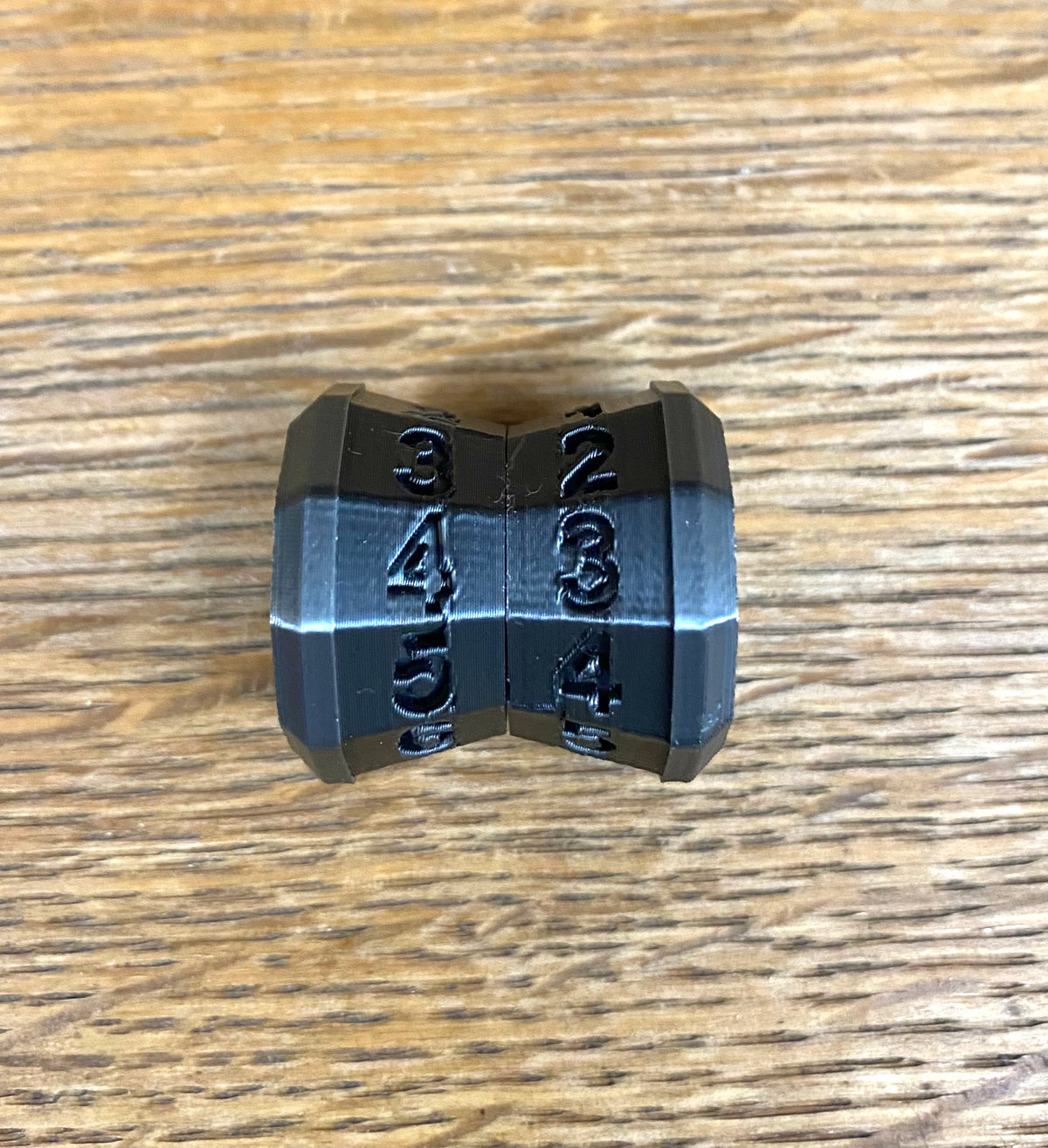 D100 MTG Life Counter Metallic Black Middle Dial| 3D Printed Magic the Gathering
