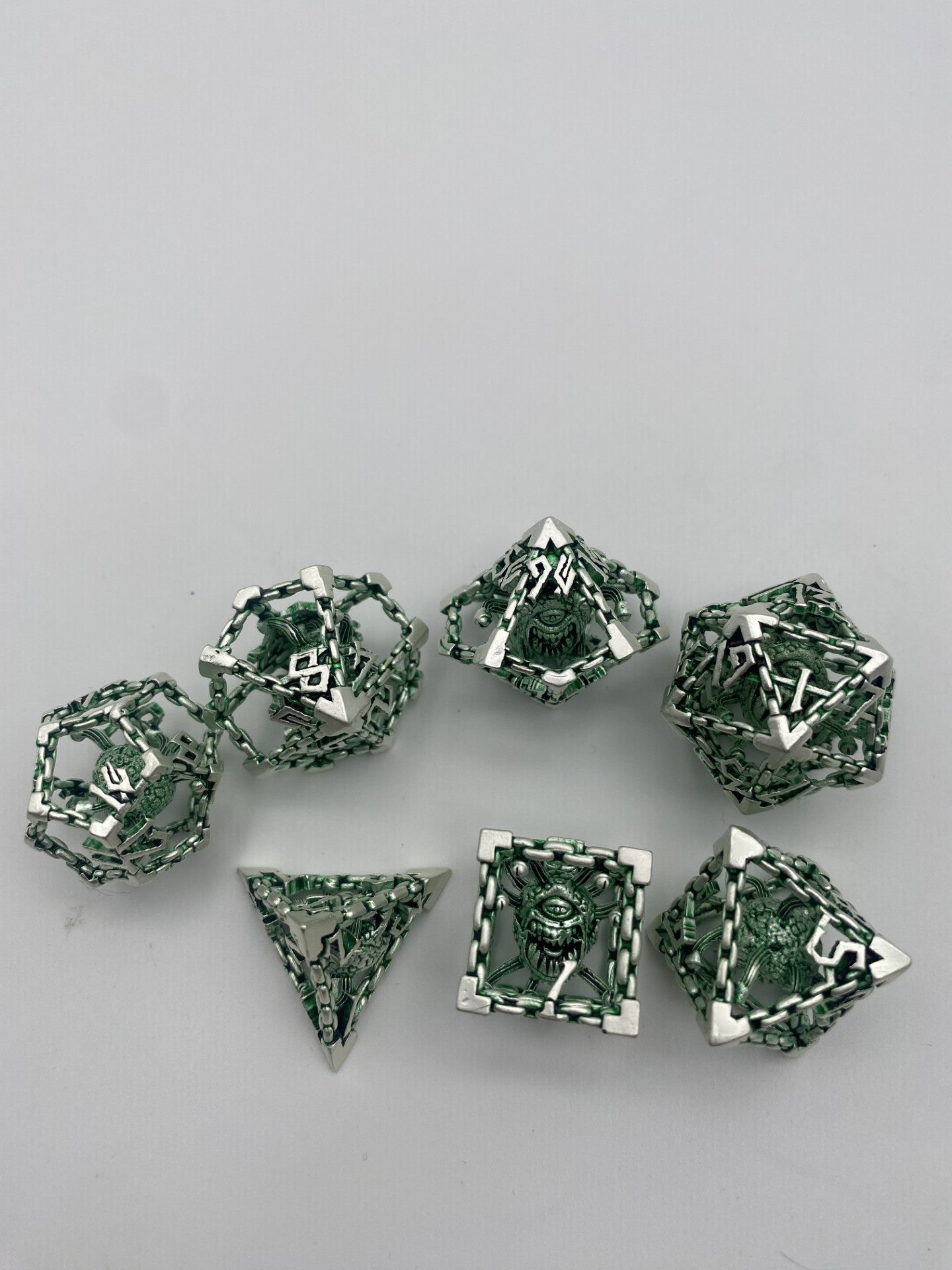 Hollow Metal DnD Dice 7 Piece Set-Beholder's Gates
