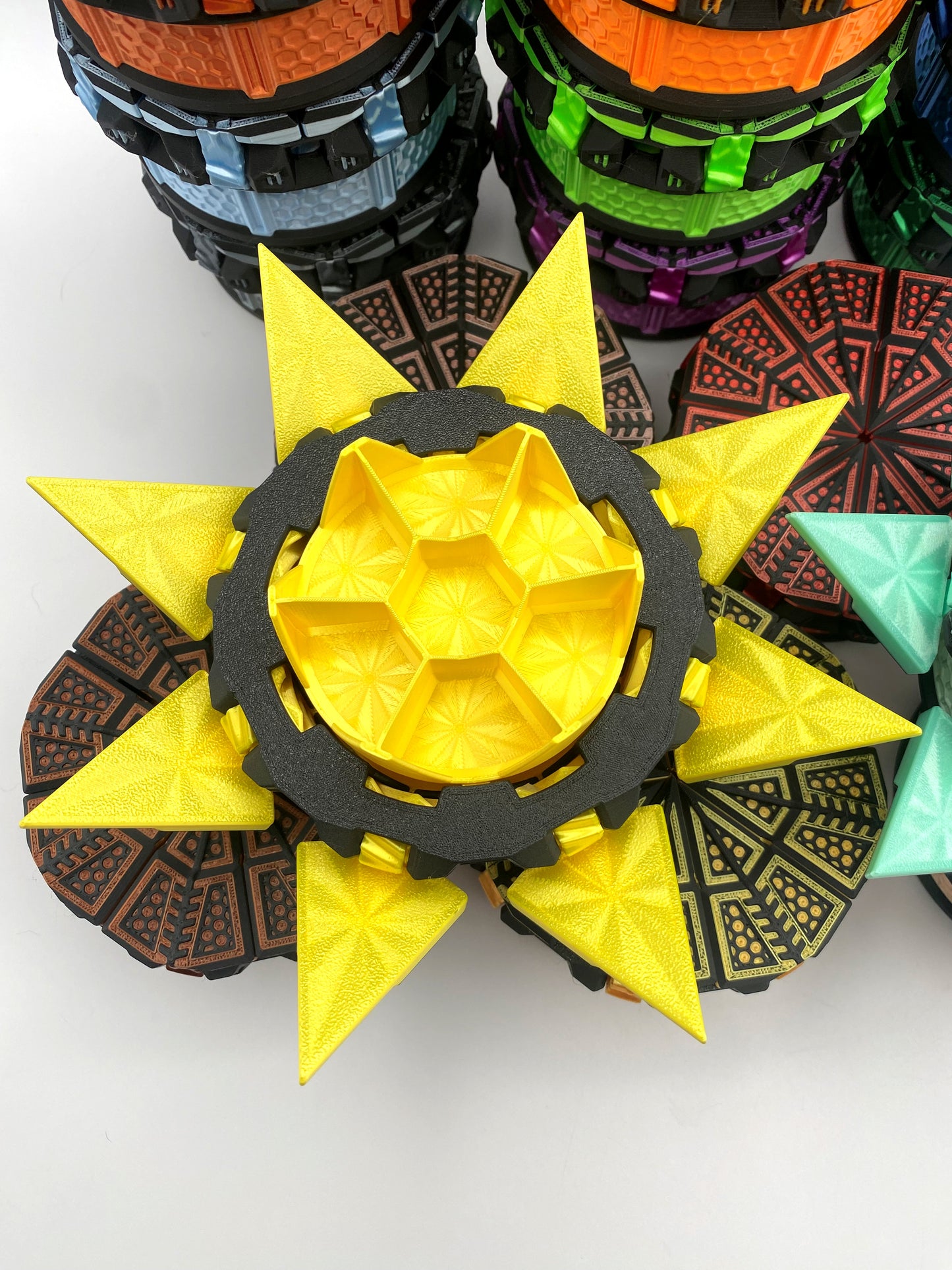 Tilting Doors Dice Set Box: 3D Printed 7-Dice Holder