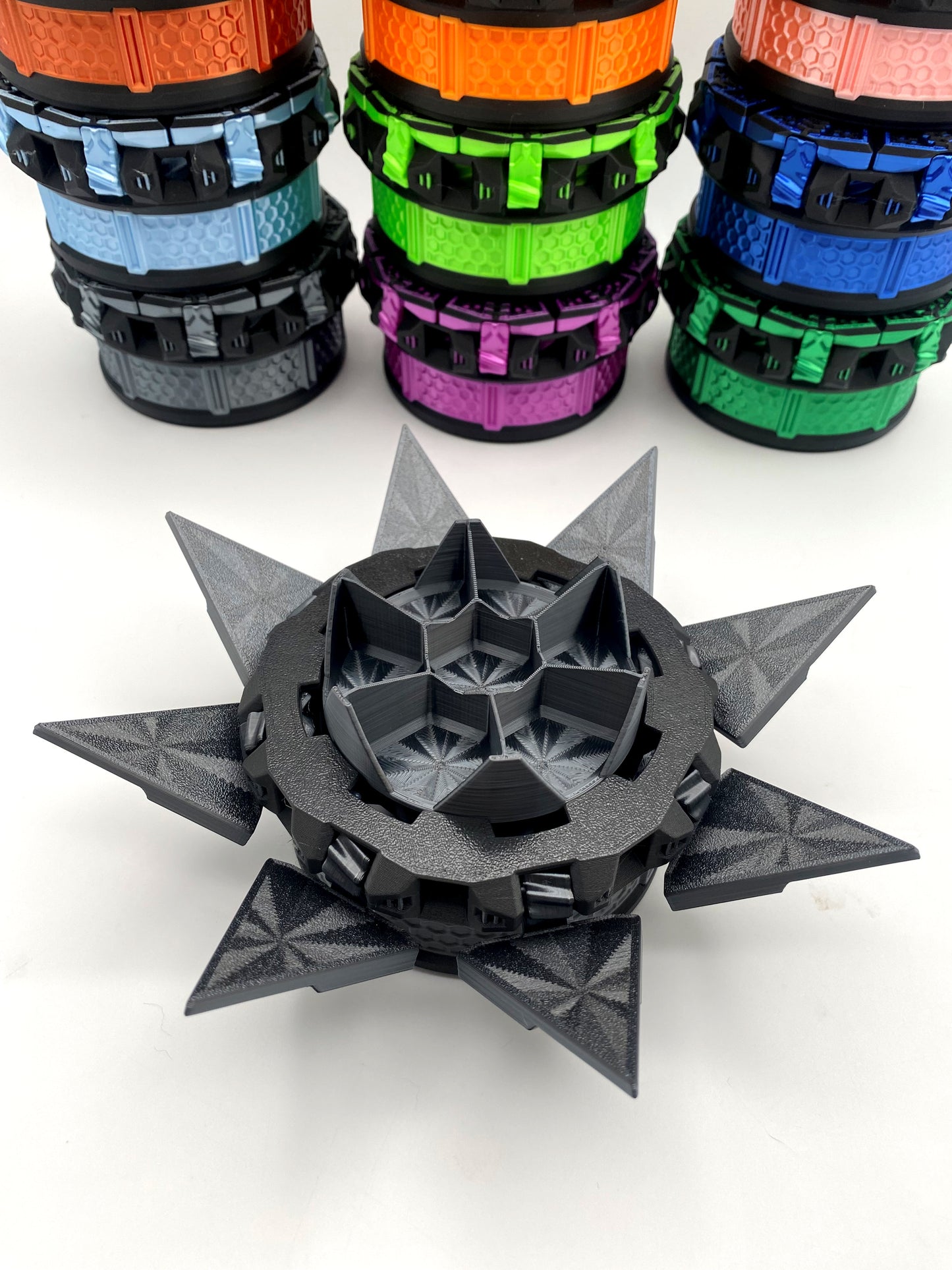 Tilting Doors Dice Set Box: 3D Printed 7-Dice Holder