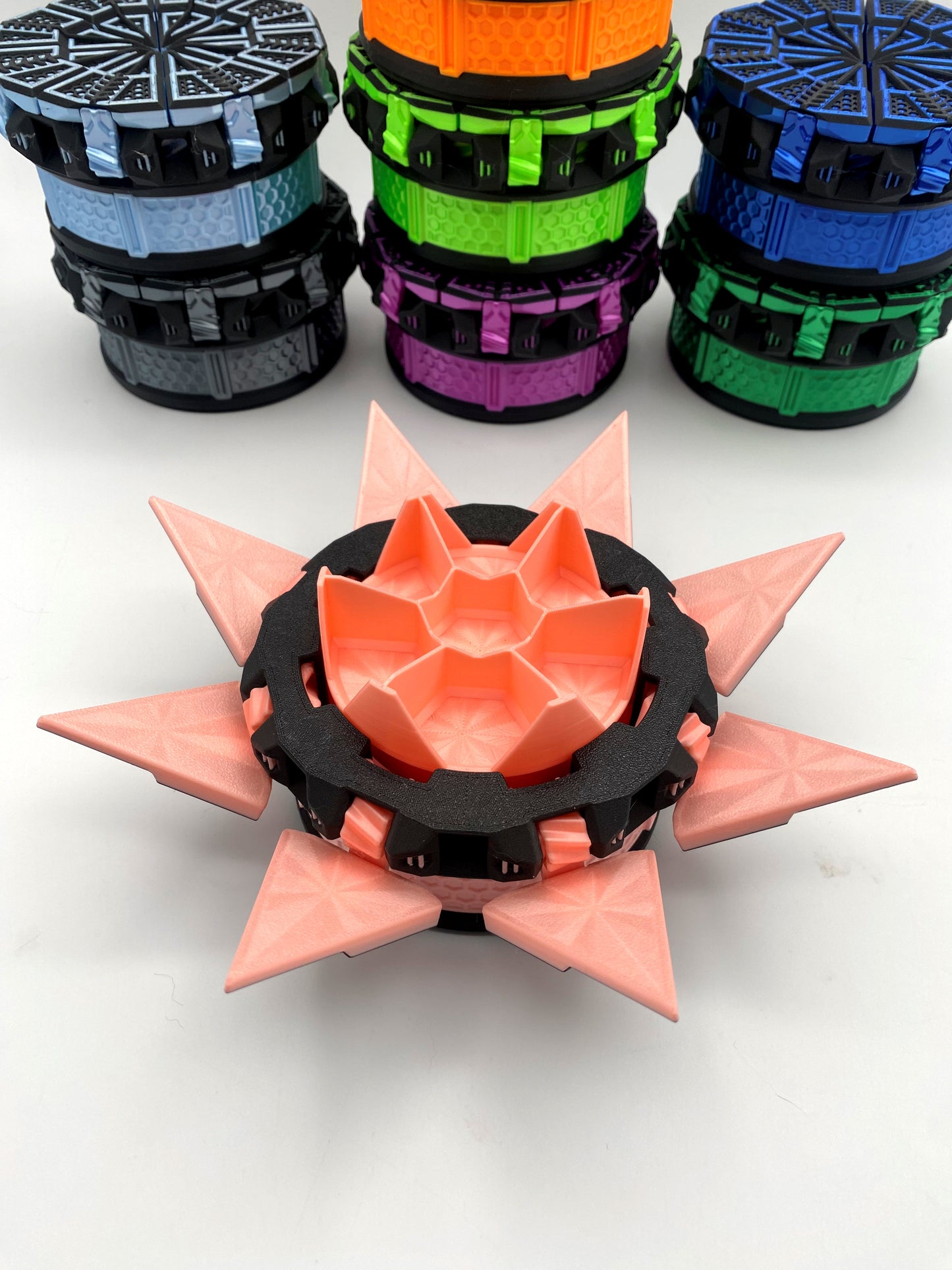 Tilting Doors Dice Set Box: 3D Printed 7-Dice Holder