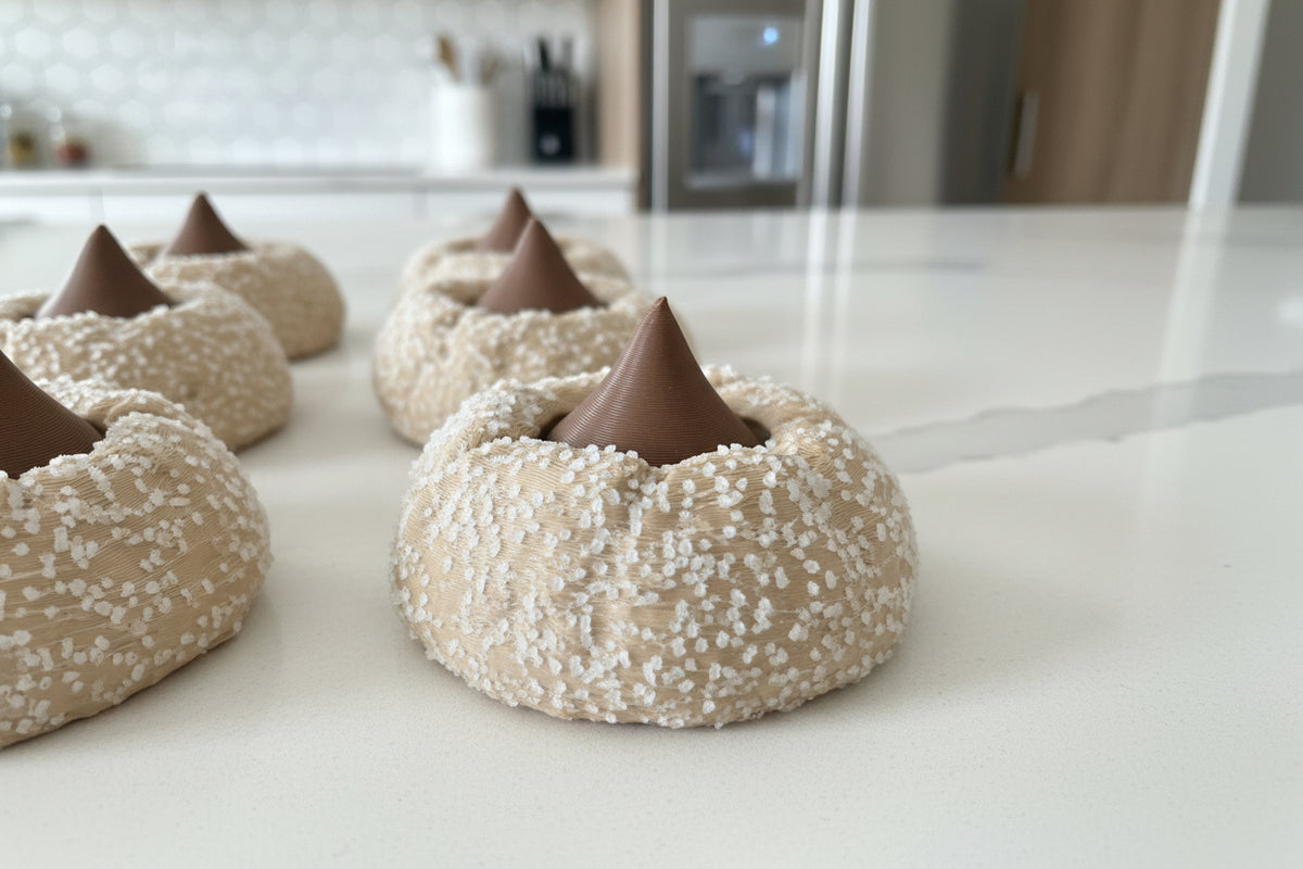 Peanut Butter Blossom Cookie Fidget Clicker | 3D Printed Glow in Dark
