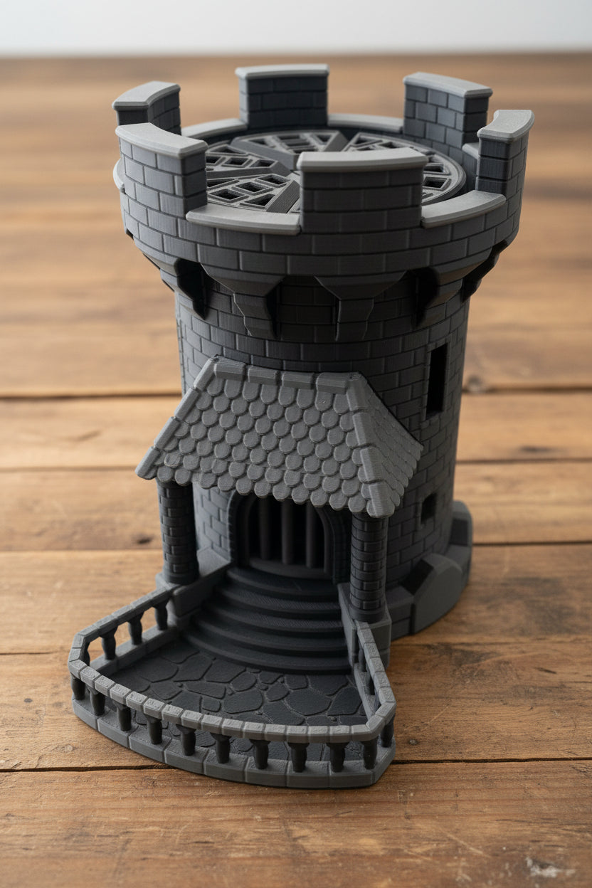 Mechanical Fantasy Castle Dice Tower | Working Gear D&D Dice Roller