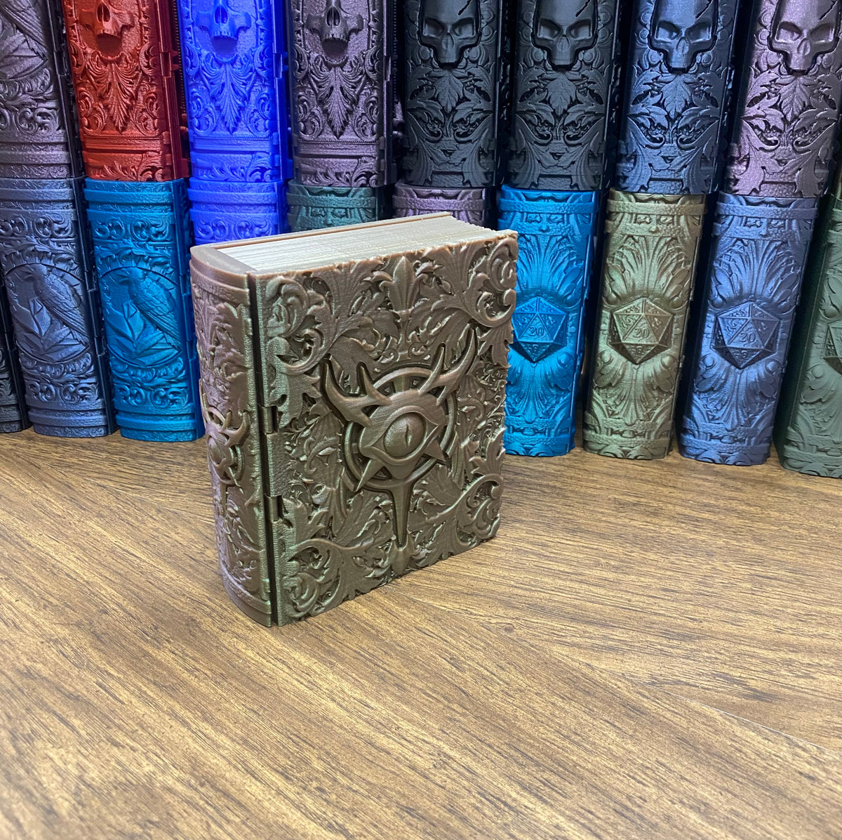 Warlock Reforged Tome DnD Dice Storage Tray | 3D Printed Book Box