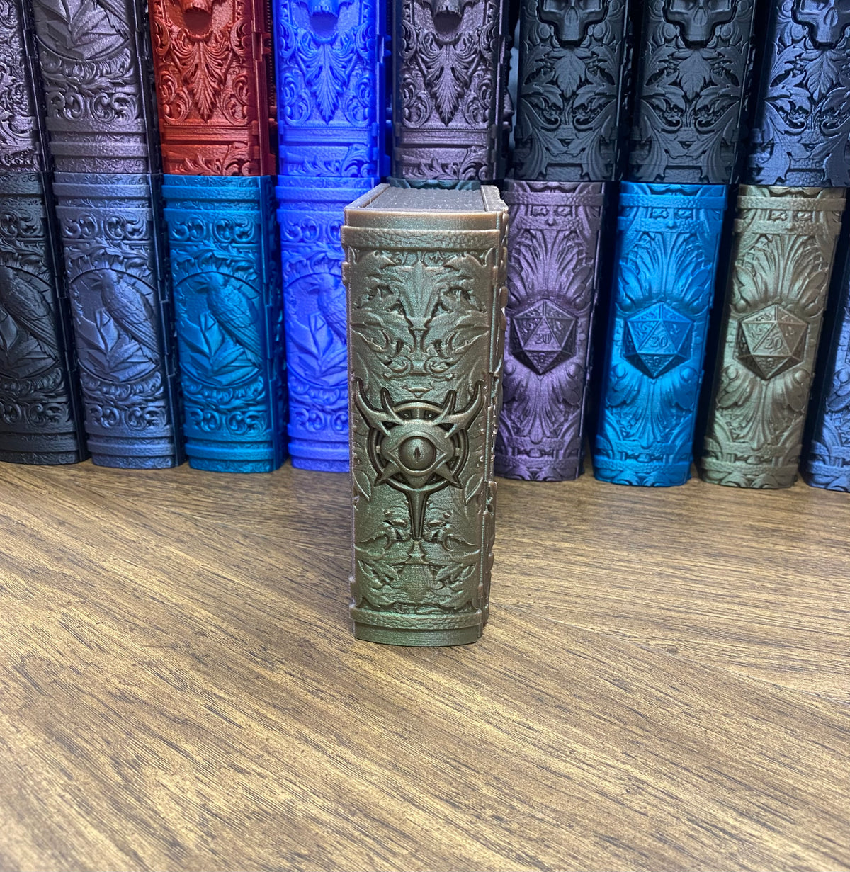 Warlock Reforged Tome DnD Dice Storage Tray | 3D Printed Book Box