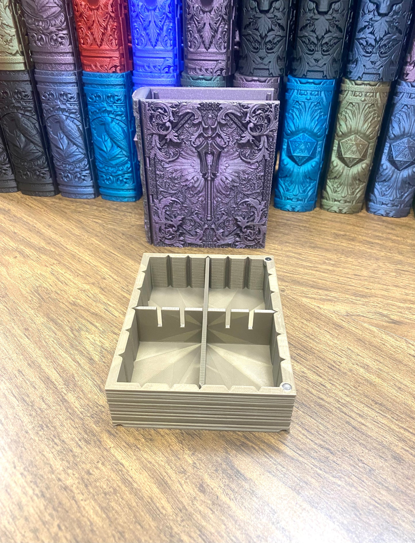 Cleric Reforged Tome DnD Dice Storage Tray | 3D Printed Book Box