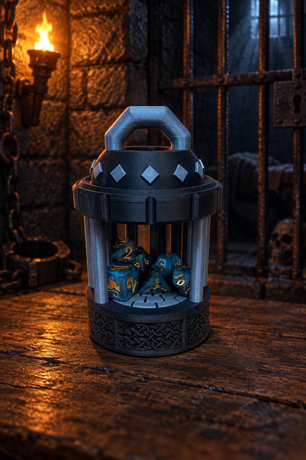 Large Dice Jail – Holds a Full 7-Piece Dice Set