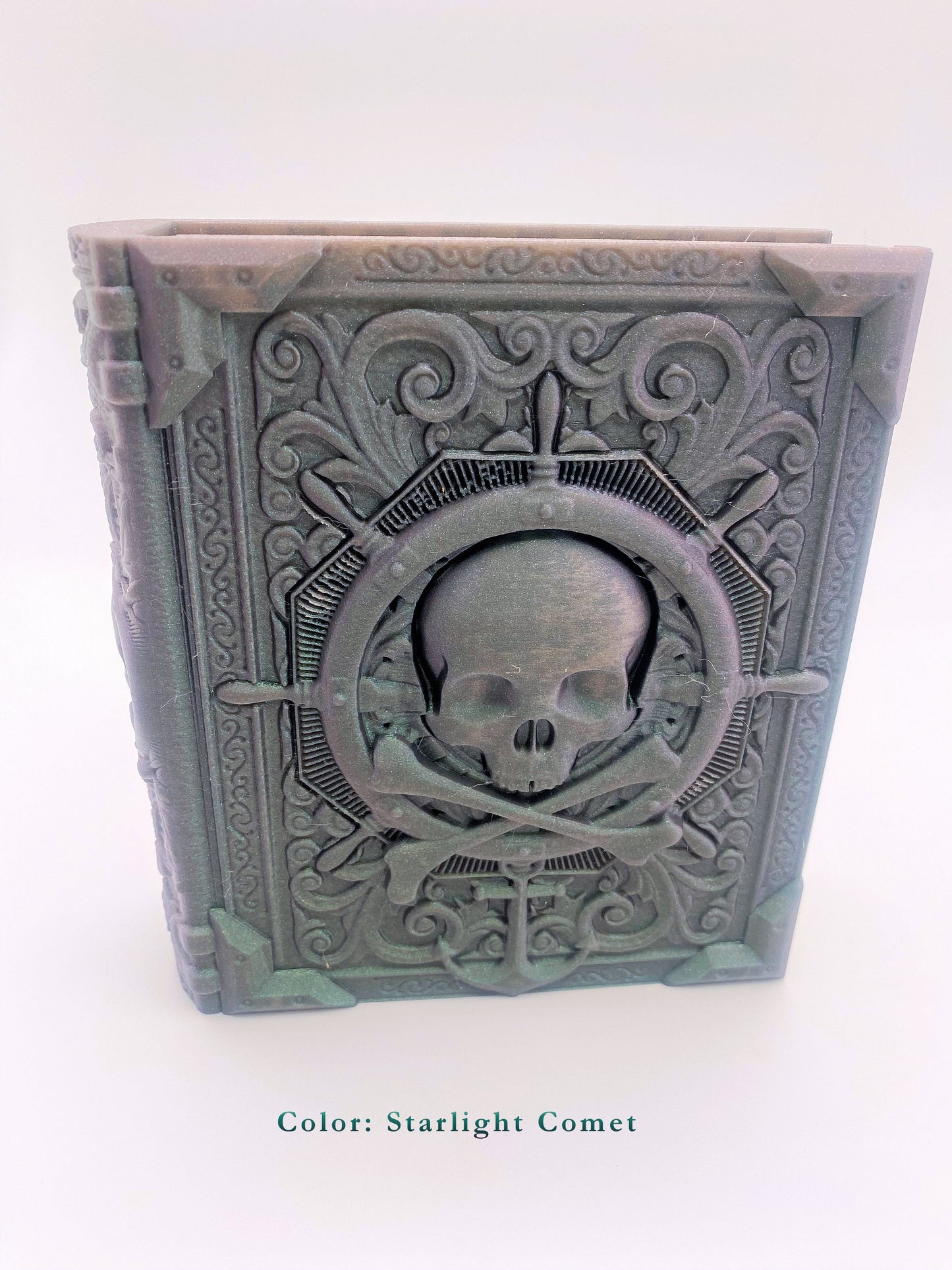 Pirate Yarr Tome Storage and Tray - Perfect for Dice, Cards, Tokens, and Mini Dice for MTG DND or other RPG Games