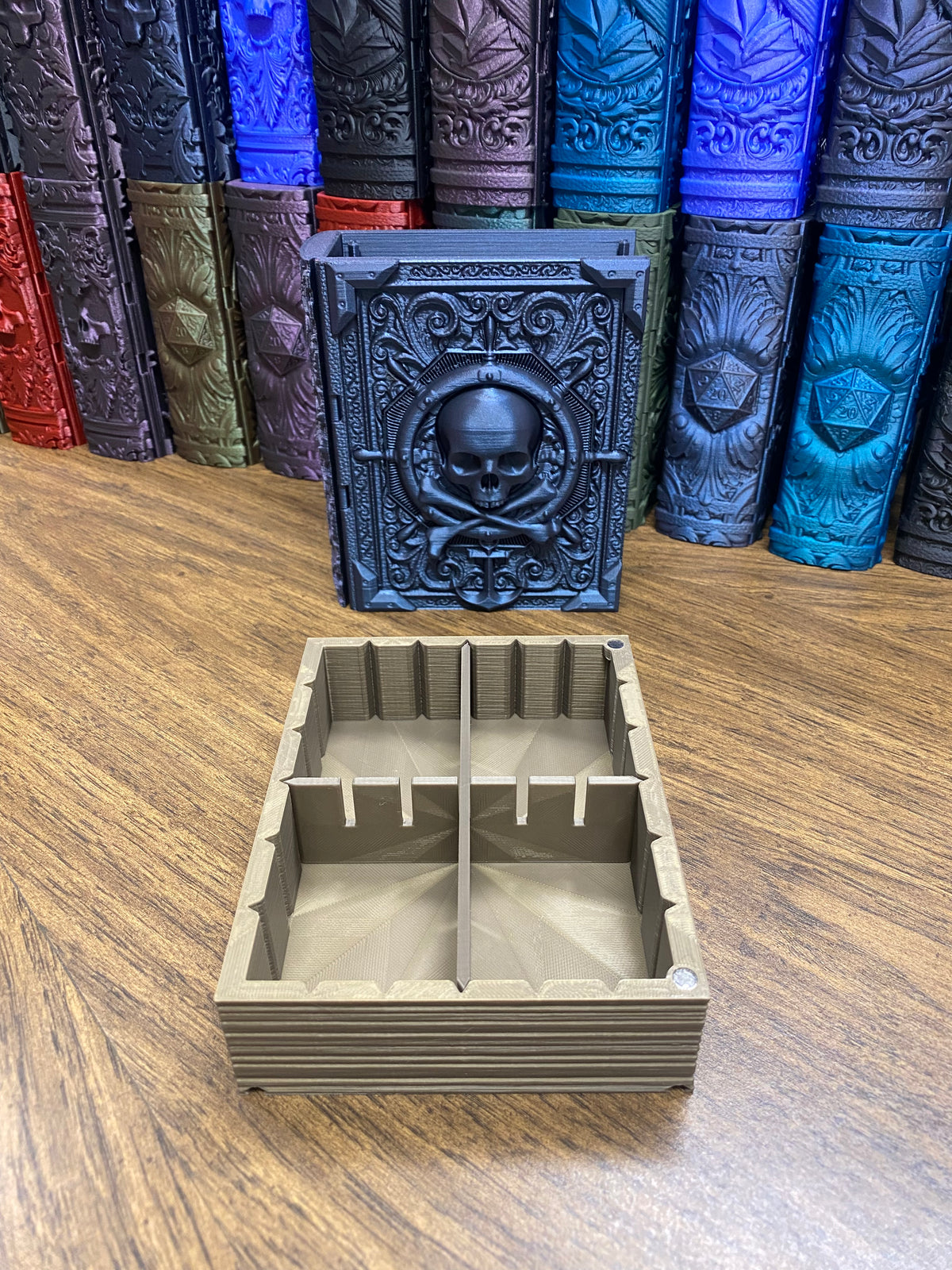 Pirate Yarr Reforged Tome DnD Dice Storage Tray | 3D Printed Book Box