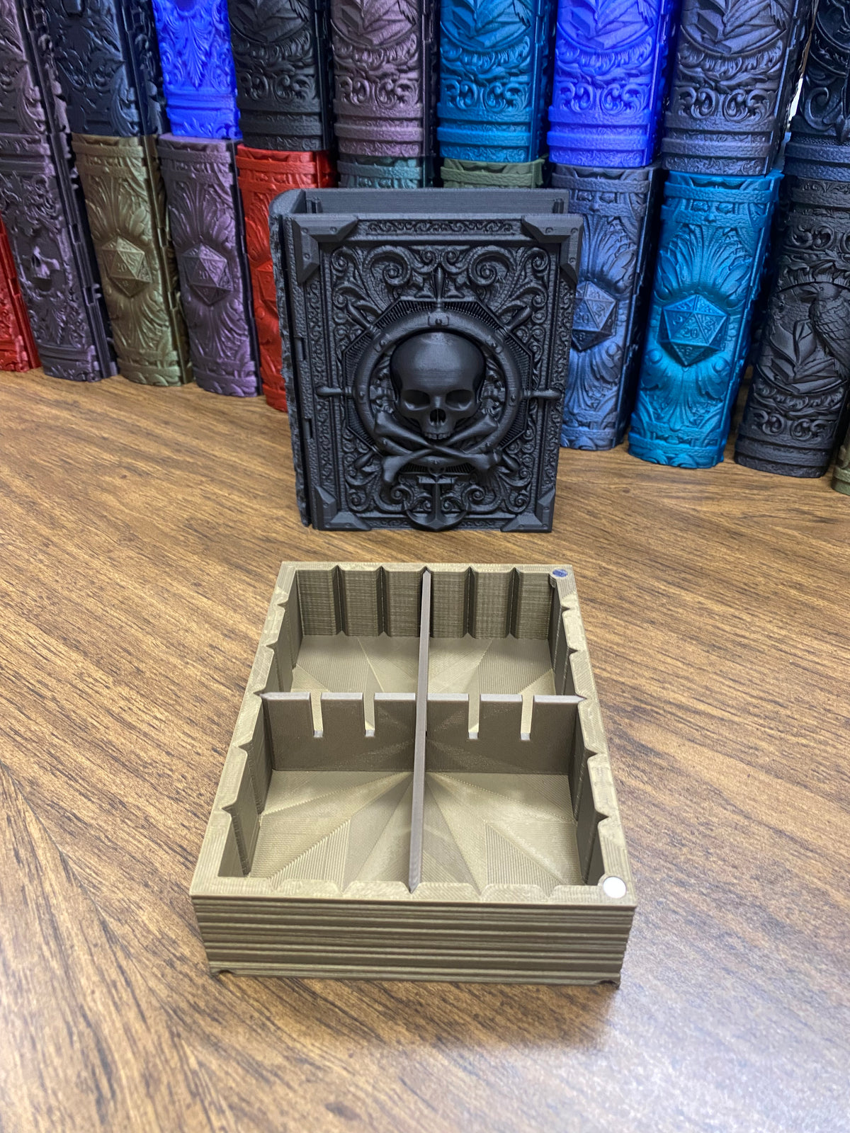 Pirate Yarr Reforged Tome DnD Dice Storage Tray | 3D Printed Book Box