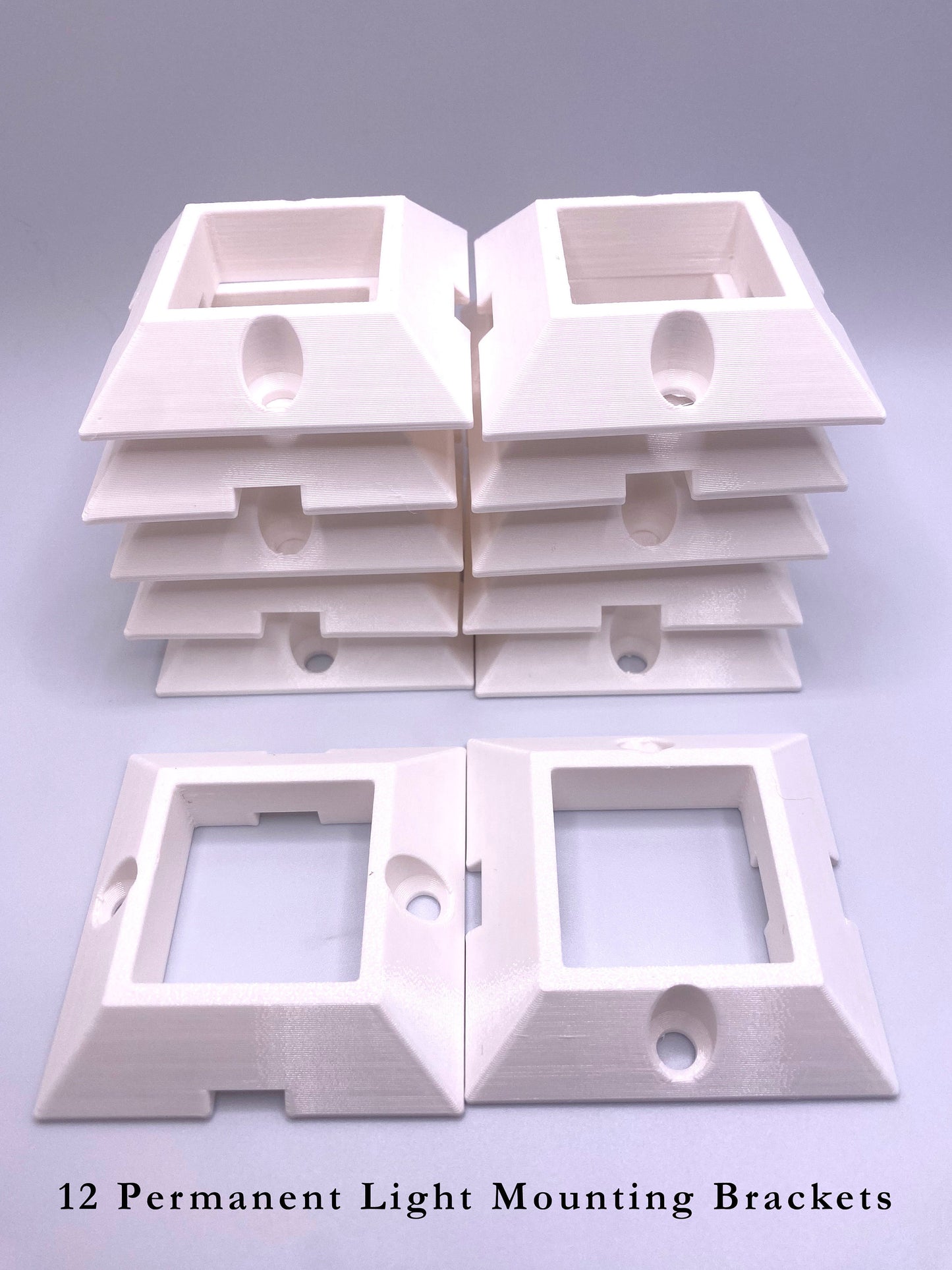 Permanent Light Mounting Bracket designed for Govee RGBIC, Light 2, & ELITE Outdoor Lights.
