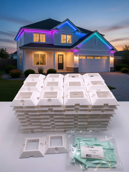 Permanent Light Mounting Bracket designed for Govee RGBIC, Light 2, & ELITE Outdoor Lights.