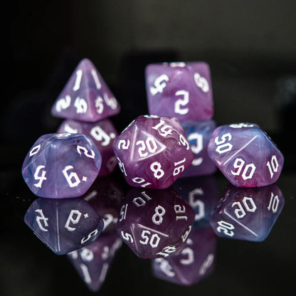 Acrylic Polyhedral Dice 7-Piece Set | D&D RPG Dice