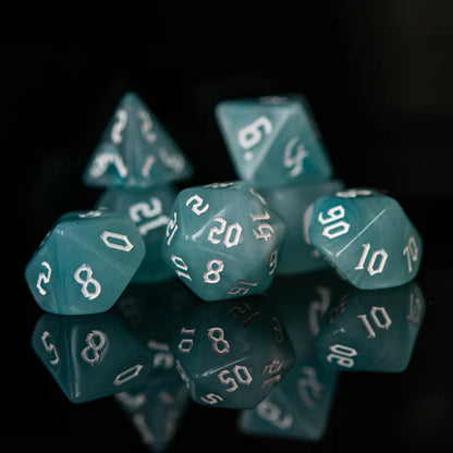Acrylic Polyhedral Dice 7-Piece Set | D&D RPG Dice