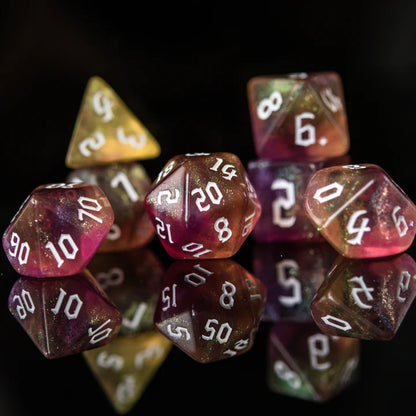 Acrylic Polyhedral Dice 7-Piece Set | D&D RPG Dice