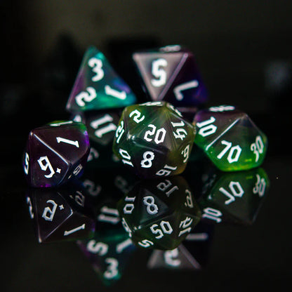 Acrylic Polyhedral Dice 7-Piece Set | D&D RPG Dice