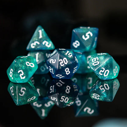 Acrylic Polyhedral Dice 7-Piece Set | D&D RPG Dice