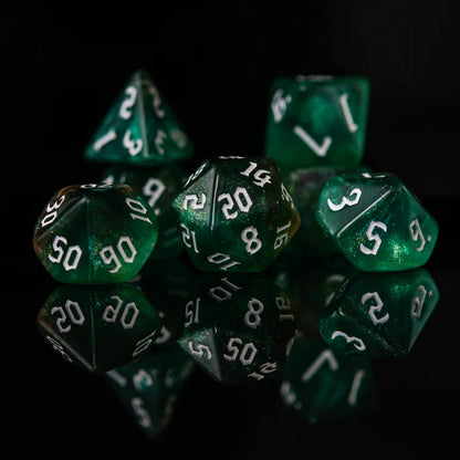Acrylic Polyhedral Dice 7-Piece Set | D&D RPG Dice