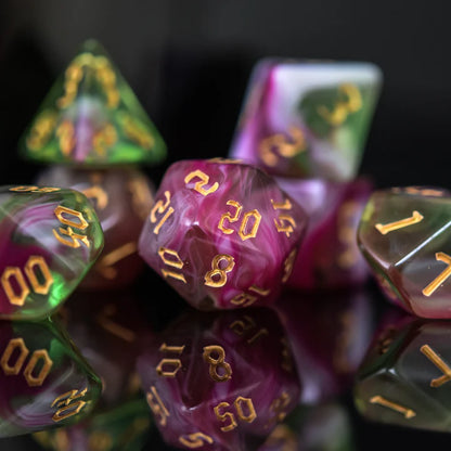 Acrylic Polyhedral Dice 7-Piece Set | D&D RPG Dice