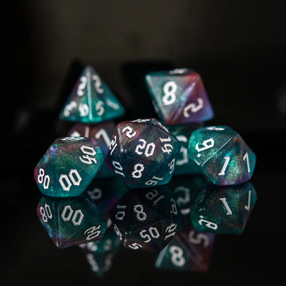 Acrylic Polyhedral Dice 7-Piece Set | D&D RPG Dice