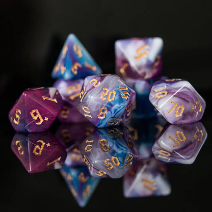 Acrylic Polyhedral Dice 7-Piece Set | D&D RPG Dice