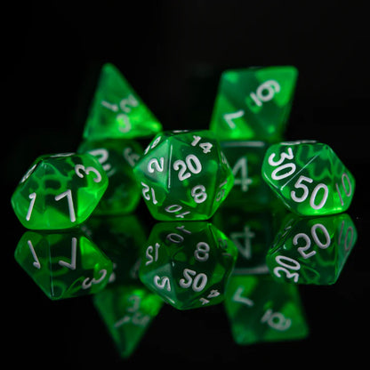 Acrylic Polyhedral Dice 7-Piece Set | D&D RPG Dice