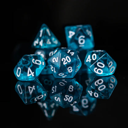 Acrylic Polyhedral Dice 7-Piece Set | D&D RPG Dice