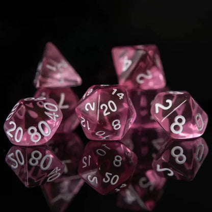 Acrylic Polyhedral Dice 7-Piece Set | D&D RPG Dice