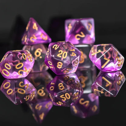 Acrylic Polyhedral Dice 7-Piece Set | D&D RPG Dice