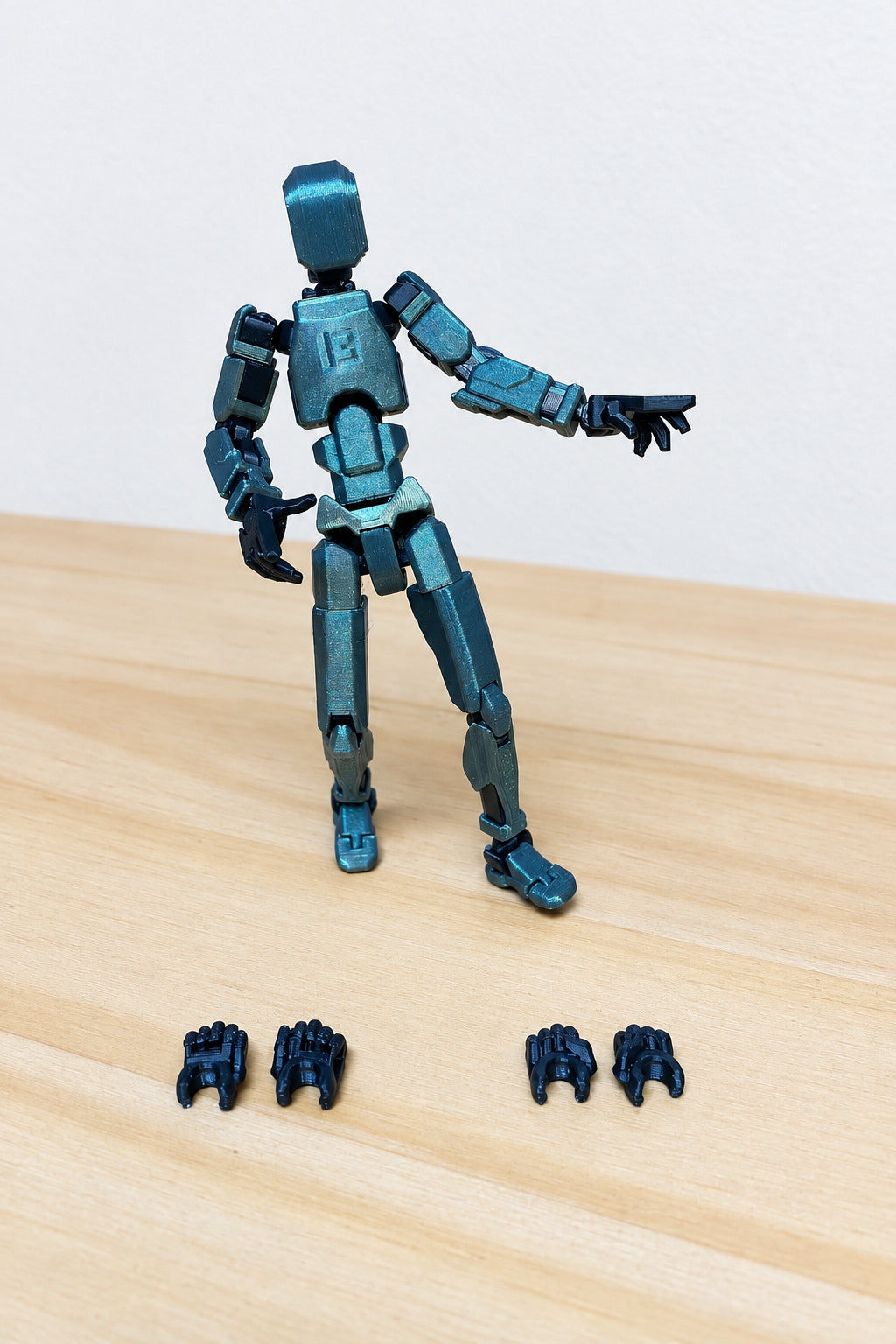 Dummy 13 – Colorful Articulated Action Figure Assembled and Unassembled