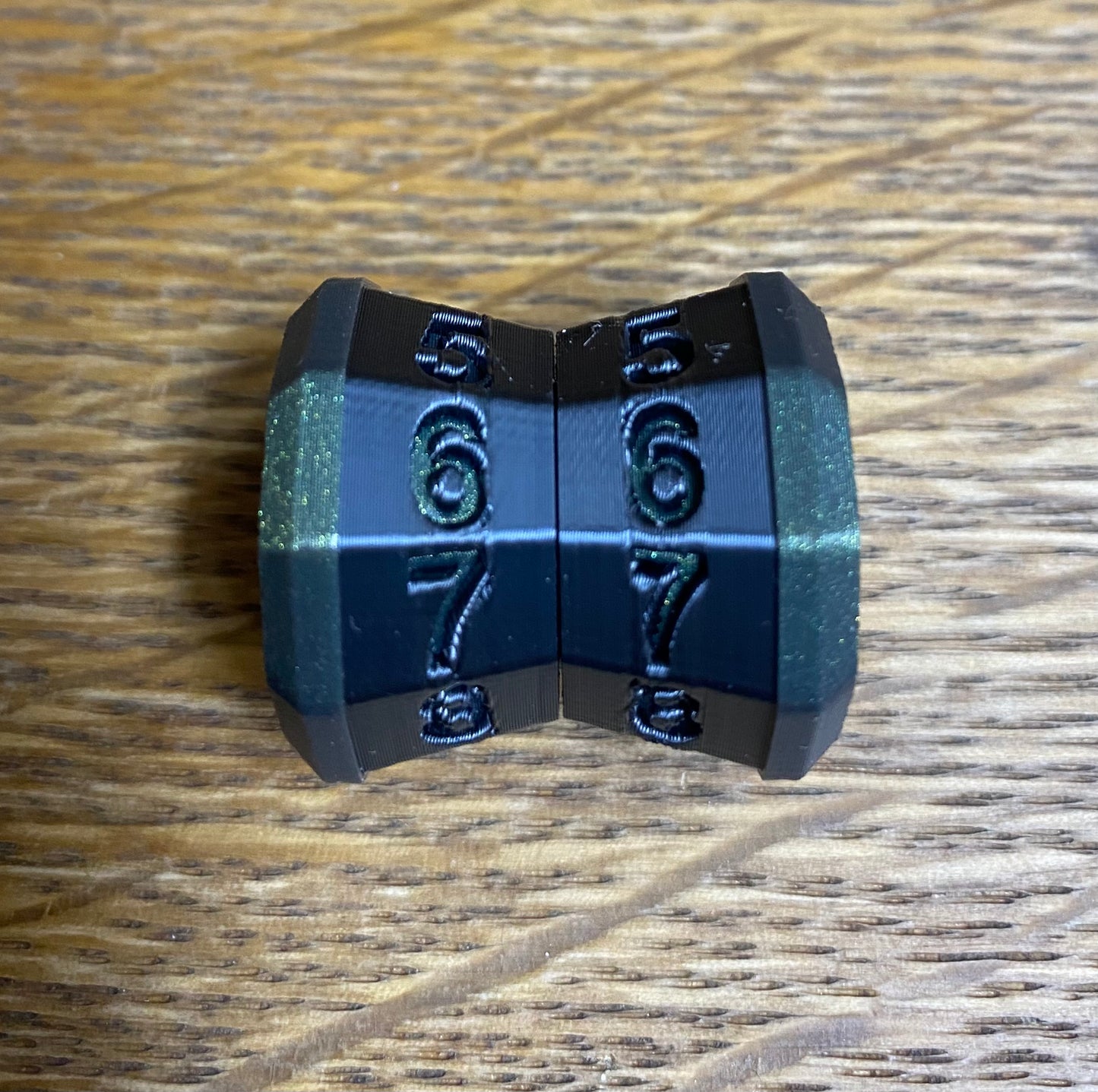 D100 MTG Life Counter Metallic Black Middle Dial| 3D Printed Magic the Gathering