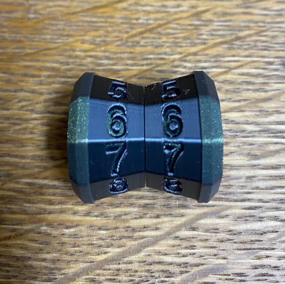 D100 MTG Life Counter Metallic Black Middle Dial| 3D Printed Magic the Gathering