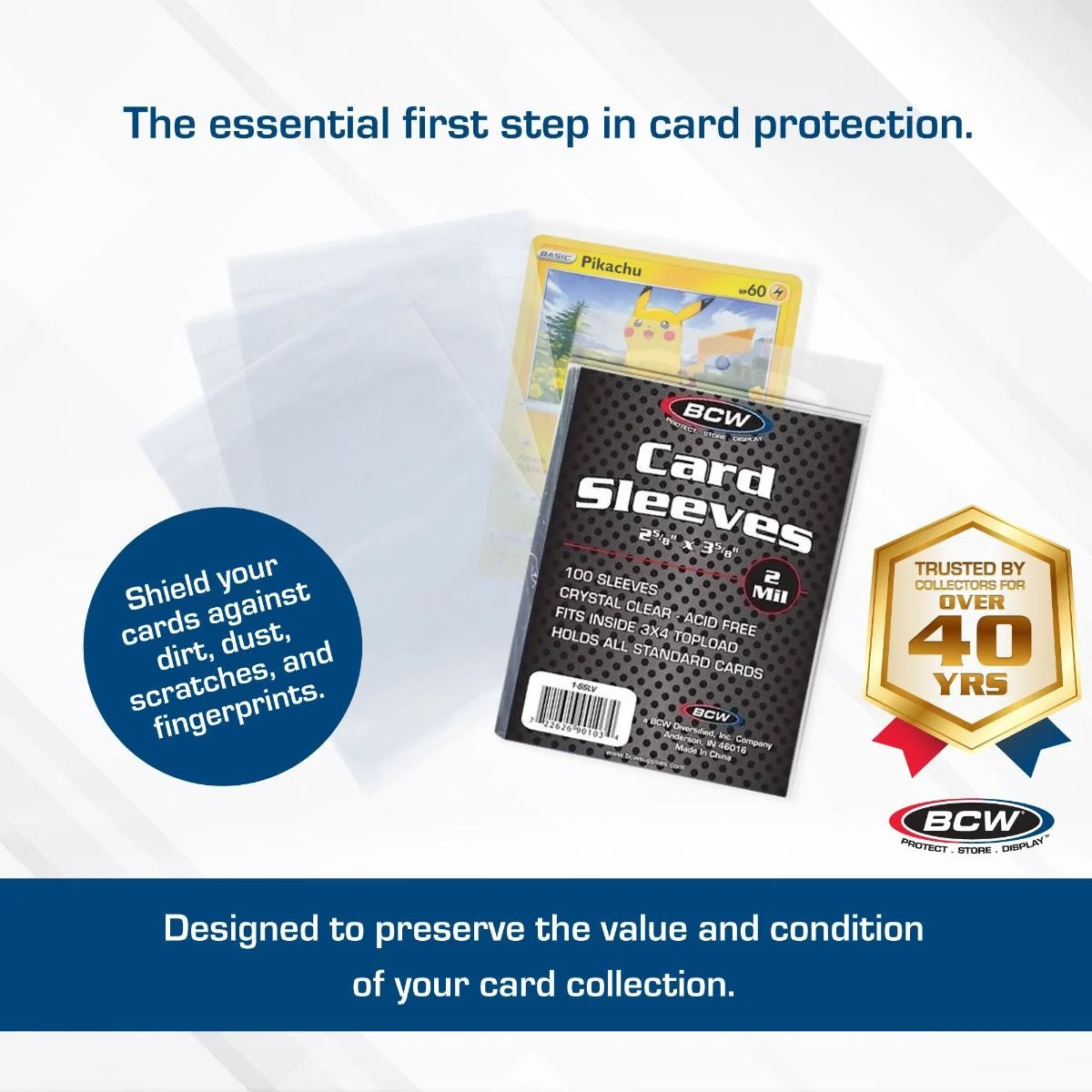 Standard Card Sleeves - 100 Pack