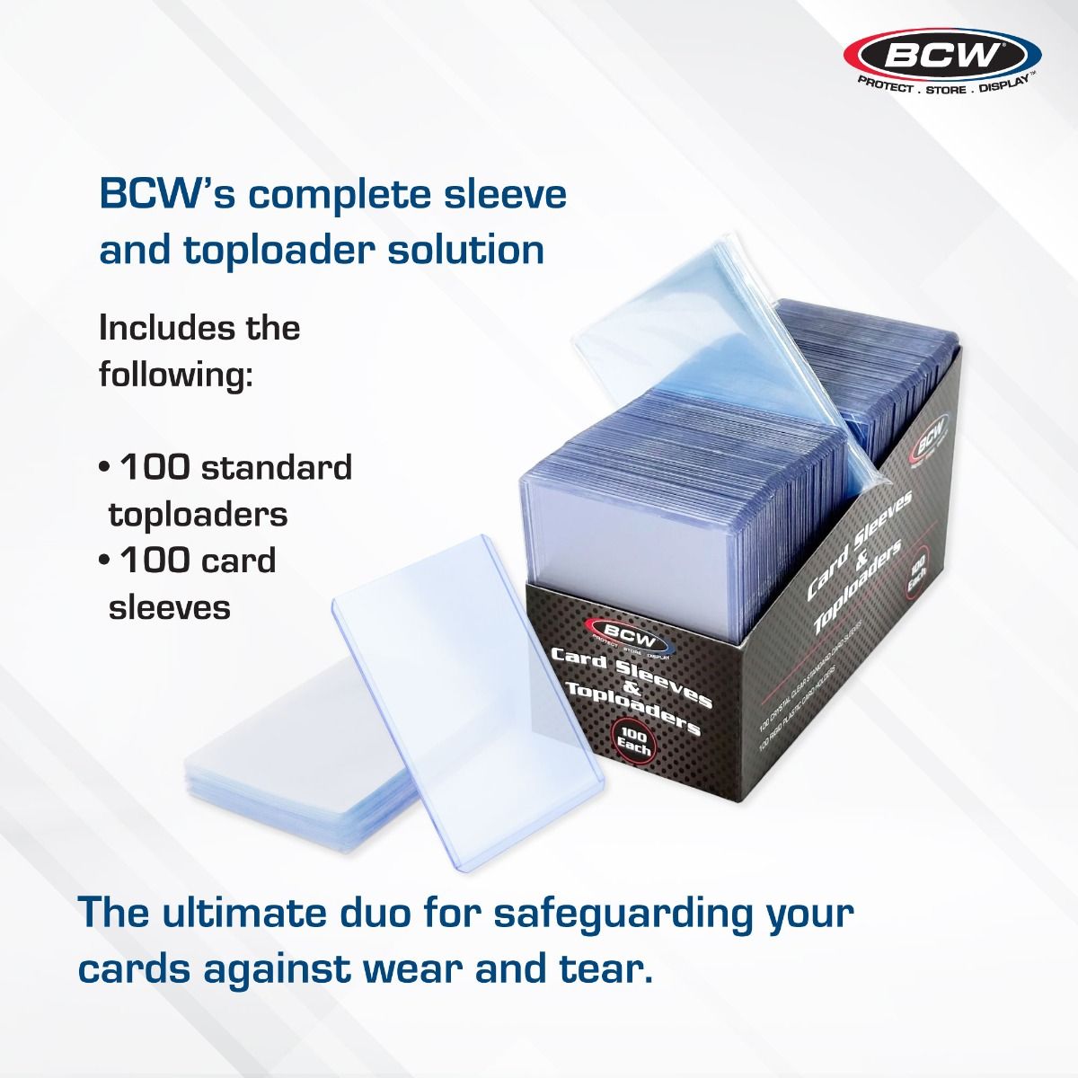 100 Count Card Sleeve and Toploader Combo Pack