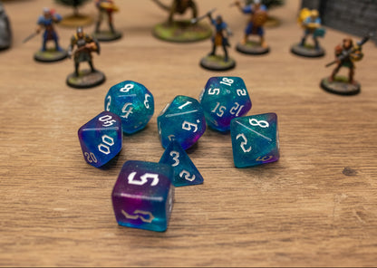 Acrylic Polyhedral Dice 7-Piece Set | D&D RPG Dice