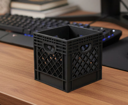 Mini Crate 3x3x3 Storage Box | 3D Printed Compact Desk Organizer