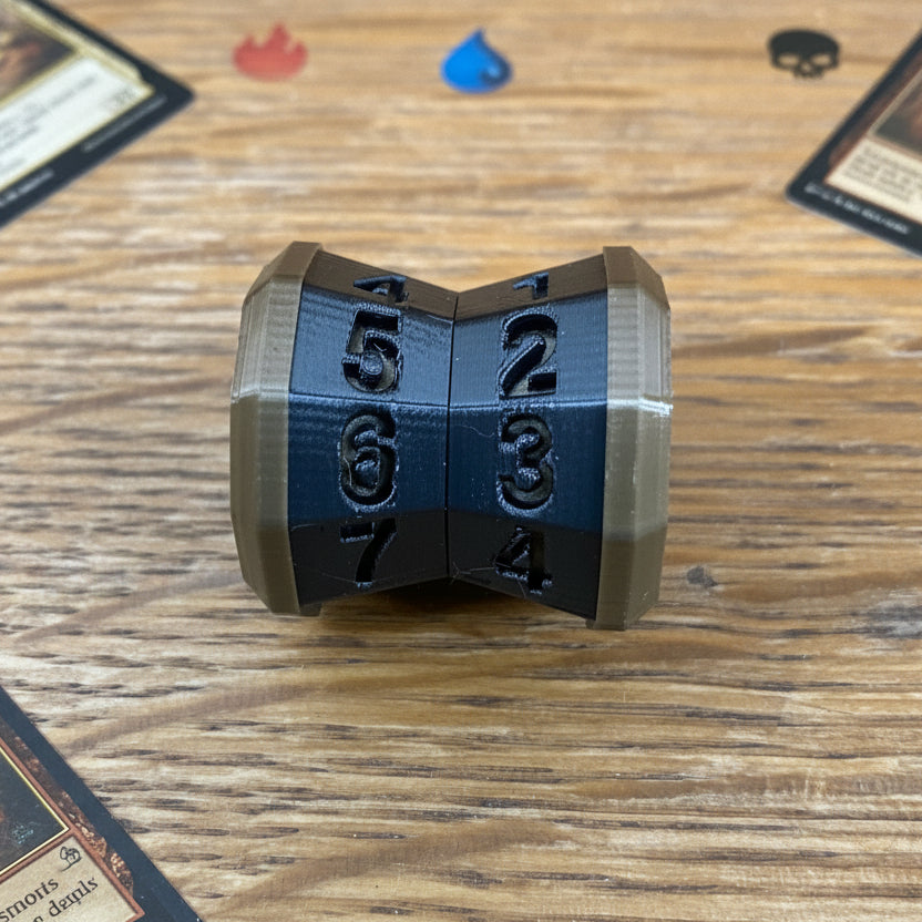 D100 MTG Life Counter Metallic Black Middle Dial| 3D Printed Magic the Gathering