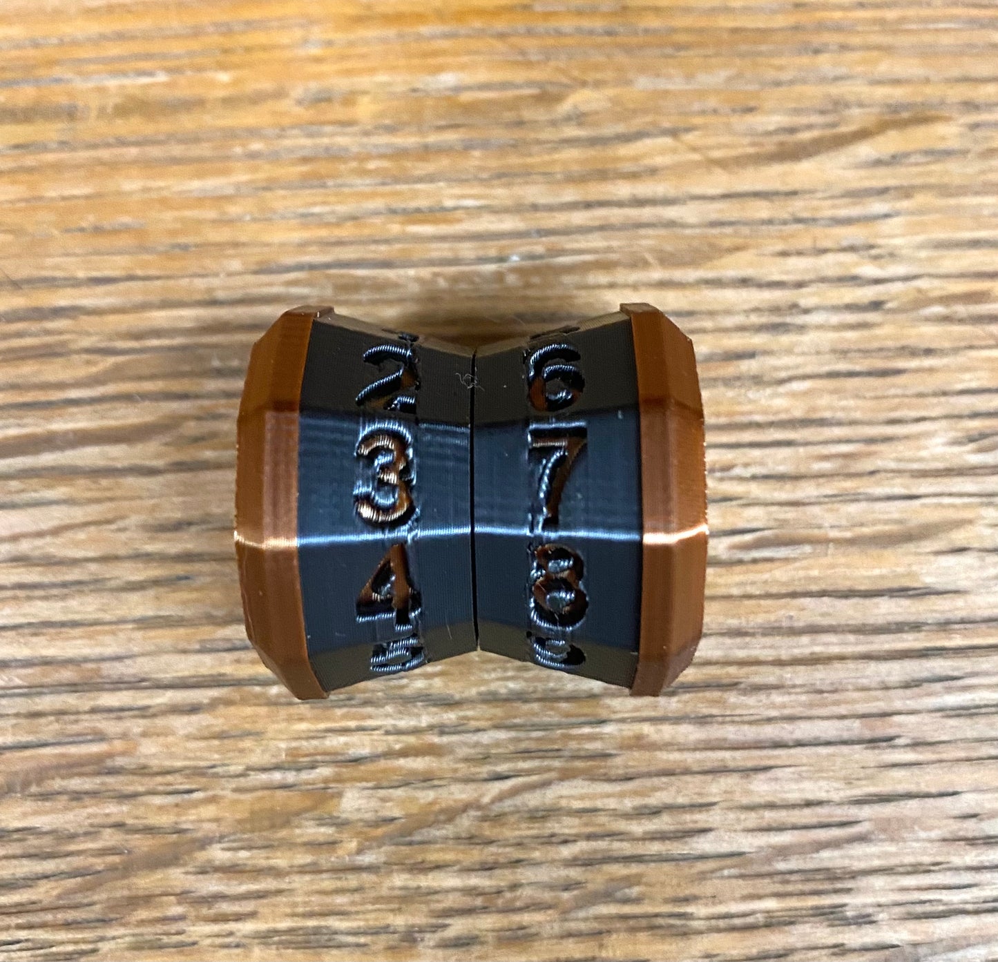 D100 MTG Life Counter Metallic Black Middle Dial| 3D Printed Magic the Gathering