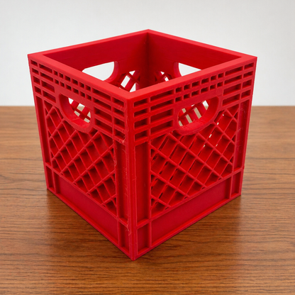Mini Crate 3x3x3 Storage Box | 3D Printed Compact Desk Organizer