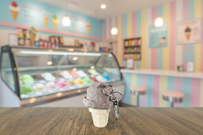 Ice Cream Fidget Clicker Keychain | 3D Printed Cone Sensory Toy