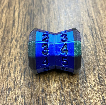 D100 MTG Life Counter Metallic Blue Middle Dial - Magic the Gathering Tracker