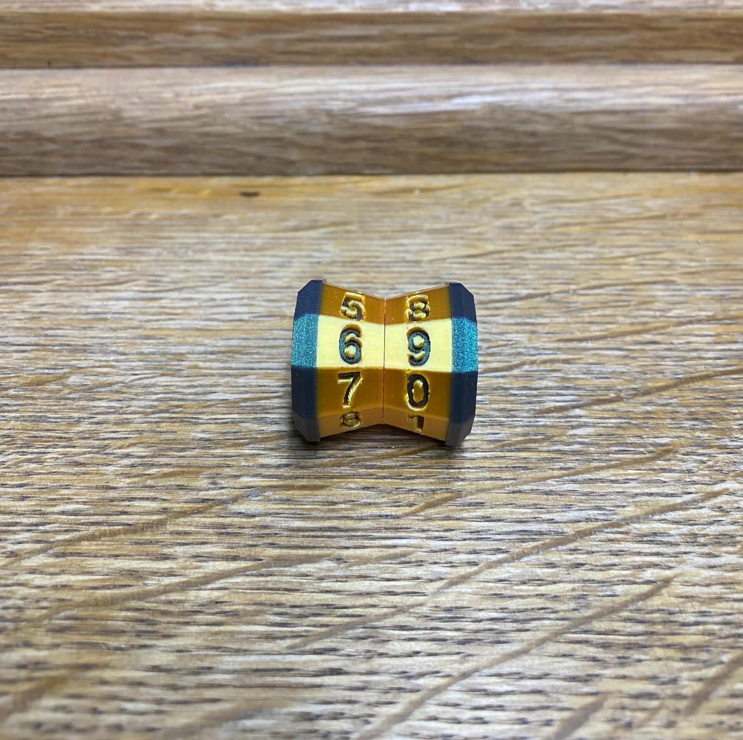 D100 MTG Life Counter Metallic Gold Middle Dial | 3D Printed Magic the Gathering