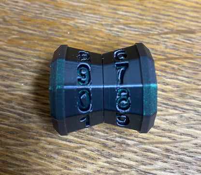 D100 MTG Life Counter Metallic Black Middle Dial| 3D Printed Magic the Gathering