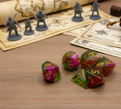 Acrylic Polyhedral Dice 7-Piece Set | D&D RPG Dice