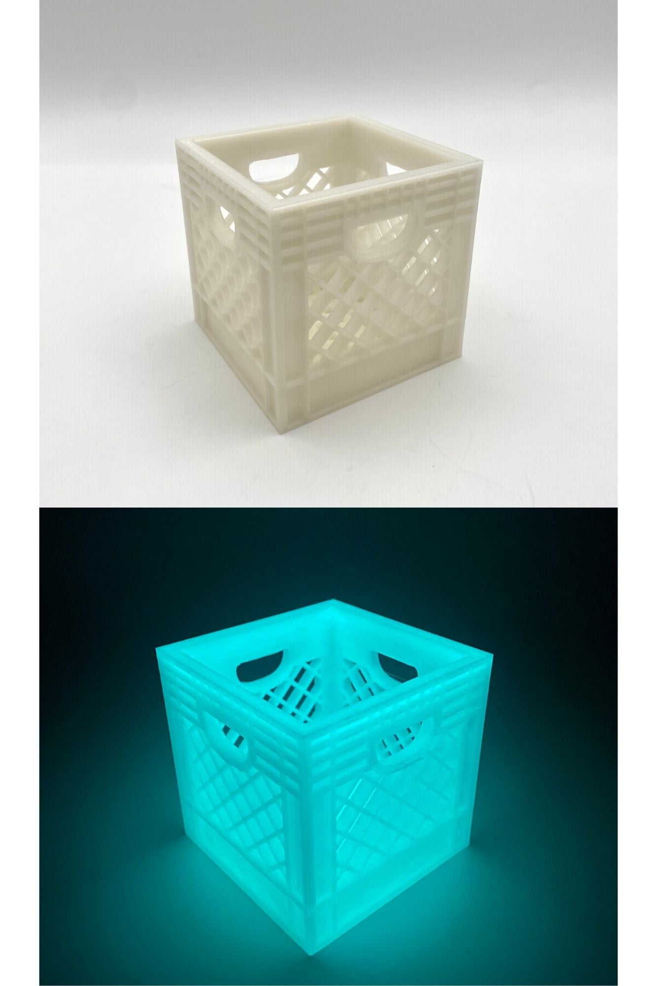 Mini Crate 3x3x3 Storage Box | 3D Printed Compact Desk Organizer